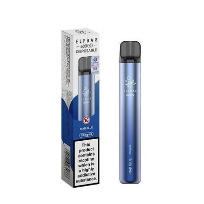 Elf Bar 600 Puffs - Mad Blue - Disposable Device - No Nicotine