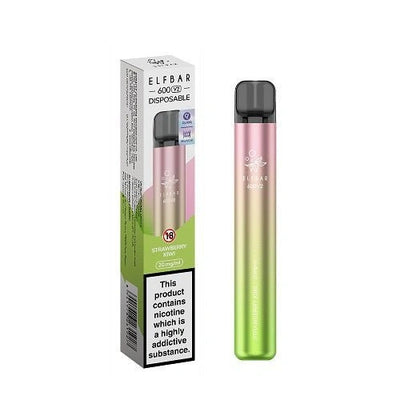 Elf Bar 600 Puffs - Strawberry Kiwi - Disposable Device - No Nicotine