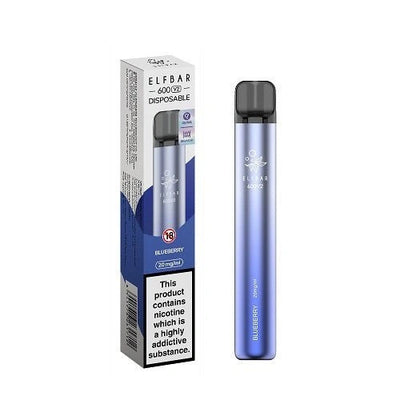 Elf Bar 600 Puffs - Blueberry - Disposable Device - No Nicotine