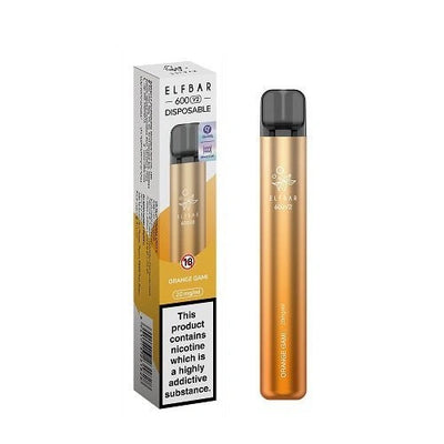 Elf Bar 600 Puffs - Orange Gami - Disposable Device - No Nicotine