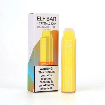 Elf Bar Crystal 2500 - Mango Ice - Disposable Vape Pod Device - 20mg