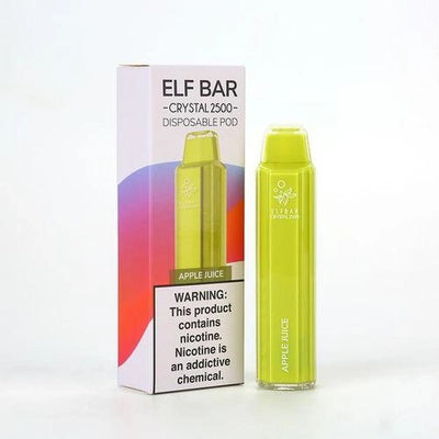 Elf Bar Crystal 2500 - Apple Juice - Disposable Vape Pod Device - 20mg