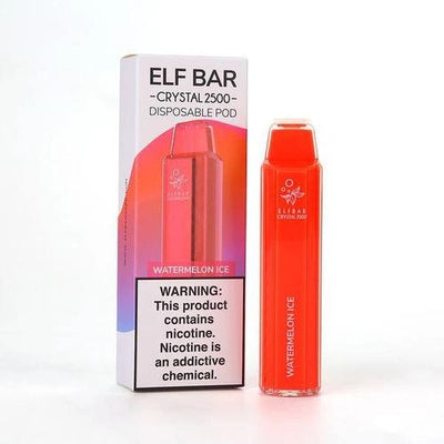 Elf Bar Crystal 2500 - Watermelon Ice - Disposable Vape Pod Device - 20mg