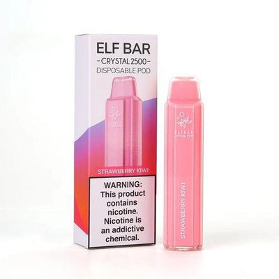 Elf Bar Crystal 2500 - Strawberry Kiwi - Disposable Vape Pod Device - 20mg