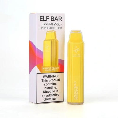 Elf Bar Crystal 2500 - Mango Peach Pineapple - Disposable Vape Pod Device - 20mg