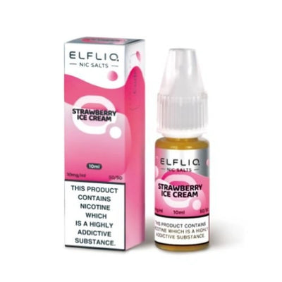 Elf Bar Elf Liq - Strawberry Ice Cream - Nic Salt - 10Ml - Pack of 10