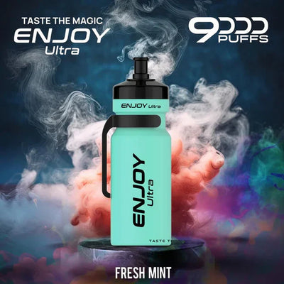 Enjoy Ultra 9000 Puffs - Fresh Mint - Disposable Vape - Box of 10