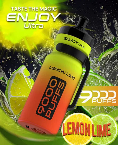 Enjoy Ultra 9000 Puffs - Lemon Lime - Disposable Vape - Box of 10