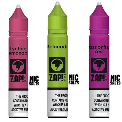 Zap Juice 10ml Nic Salt E-Liquid - Pack of 10